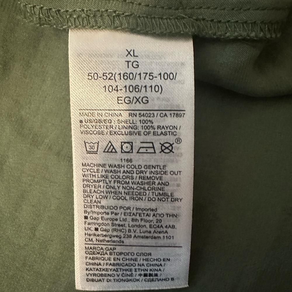 Gap Puff Sleeve Smocked Green Midi Dress - Picture 5 of 9